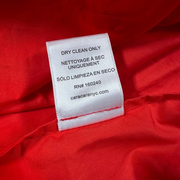 Cara Cara Smocked Midi Dress Red Women's Size Medium 100% Cotton NWOT FLAW - Picture 6 of 9